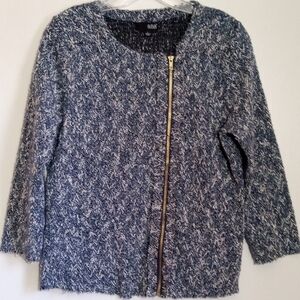 A.N.A tweed lightweight zip up blazer/jacket women's size small